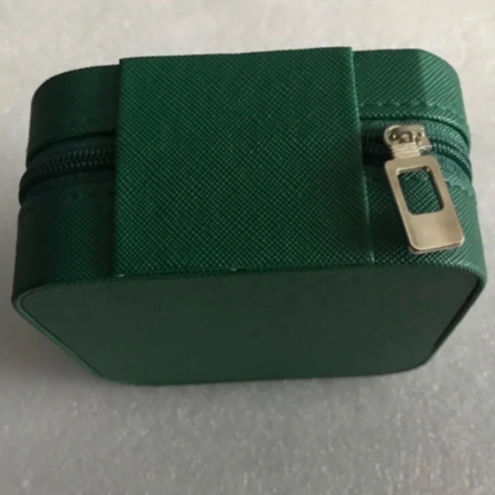 Green Leather Jewelry Storage Box/Travel Box/Portable Jewelry Box